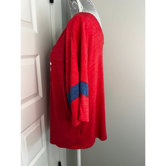 Texas Rangers Crop Top Tee One Shoulder size 2X Womens Baseball Top New Era - Picture 7 of 7